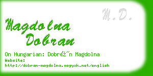 magdolna dobran business card